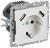 IEK BRITE Розетка 1-местная с заземлением с защитными шторками 16А с USB A+A 5В 3,1А РЮш10-2-БрАБ арктический белый , BR-R14-16-U21-D31-K91
