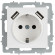 IEK BRITE Розетка 1-местная с заземлением с защитными шторками 16А с USB A+A 5В 3,1А РЮш10-2-БрАБ арктический белый IEK, BR-R14-16-U21-D31-K91