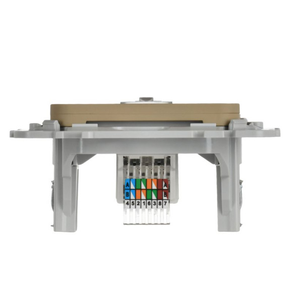 IEK FLITE Розетка компьютерная RJ45 категория 5Е UTP РК5е-1-0-ФлХ хаки IEK, FI-K12-1-K59