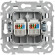 IEK FLITE Розетка 2-местная компьютерная RJ45 категория 5Е UTP РК5е-2-0-ФлМ маренго IEK, FI-K22-1-K35