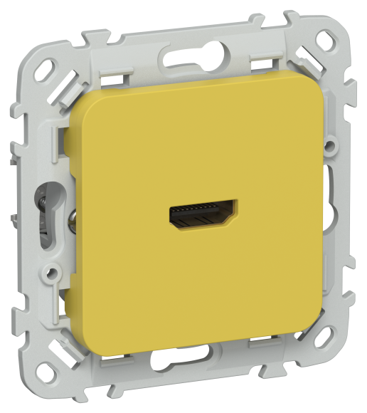 IEK FLITE Розетка HDMI РШДМА-ФлЖК желтый карри IEK, FI-H10-K44