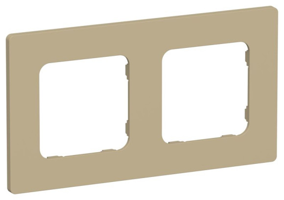 IEK FLITE Рамка 2-местная РУ-2-К-ФлХ хаки IEK, FI-M22-32-20-K59, Classic