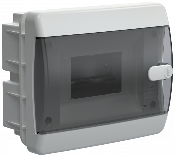 IEK UNION Compact Корпус пластиковый ЩРВ-П-6 IP41 черная прозрачная дверь IEK, UIC-KP12-V-06-41-K01