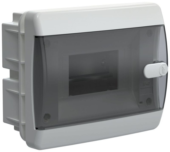 IEK UNION Compact Корпус пластиковый ЩРВ-П-6 IP41 черная прозрачная дверь IEK, UIC-KP12-V-06-41-K01