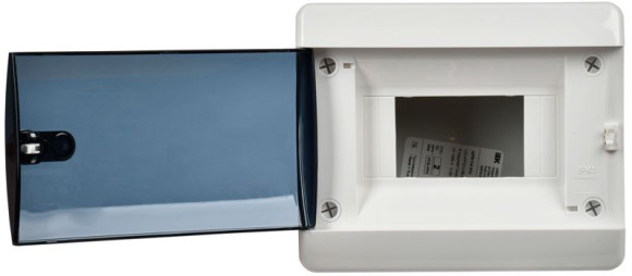 IEK UNION Compact Корпус пластиковый ЩРВ-П-6 IP41 черная прозрачная дверь IEK, UIC-KP12-V-06-41-K01