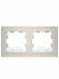 IEK BRITE Рамка 2-местная IP44 РУ-2-БрЖ-44 жемчуг , BR-M22-44-K36