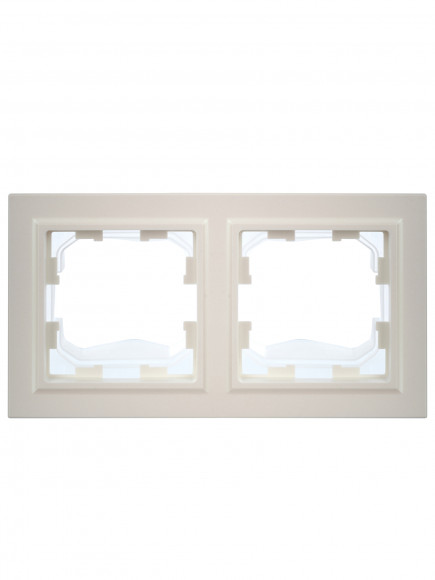 IEK BRITE Рамка 2-местная IP44 РУ-2-БрЖ-44 жемчуг , BR-M22-44-K36