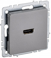 BRITE Розетка HDMI РHDMI-0-БрС сталь IEK, BR-H10-K46
