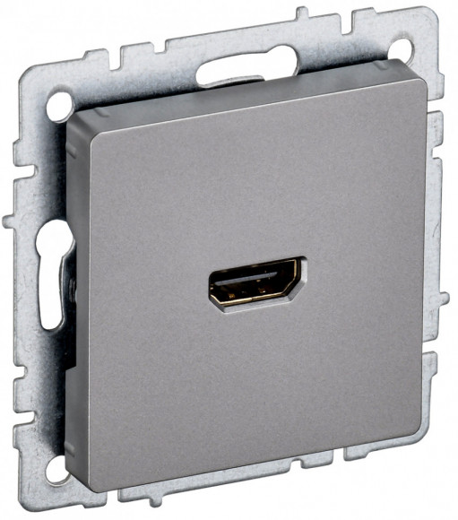 IEK BRITE Розетка HDMI РHDMI-0-БрС сталь IEK, BR-H10-K46