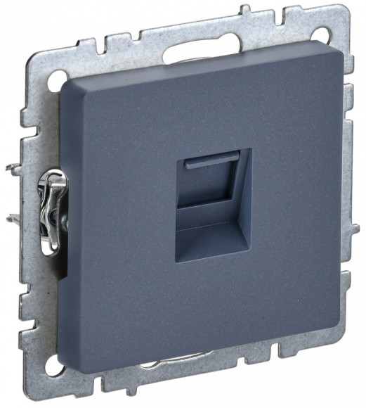IEK BRITE Розетка компьютерная RJ45 кат.5E РК10-БрМ маренго IEK, BR-K10-1-K35