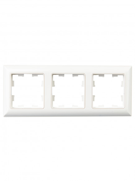 IEK BRITE Рамка 3-местная РУ-3-Бр белый/белый , BR-M32-12-K01