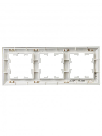 IEK BRITE Рамка 3-местная РУ-3-Бр белый/белый , BR-M32-12-K01