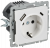IEK BRITE Розетка 1-местная с заземлением с защитными шторками 16А с USB A+C 18Вт РЮш11-1-БрАБ арктический белый , BR-R14-16-U22-018-K91