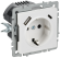 IEK BRITE Розетка 1-местная с заземлением с защитными шторками 16А с USB A+C 18Вт РЮш11-1-БрАБ арктический белый IEK, BR-R14-16-U22-018-K91