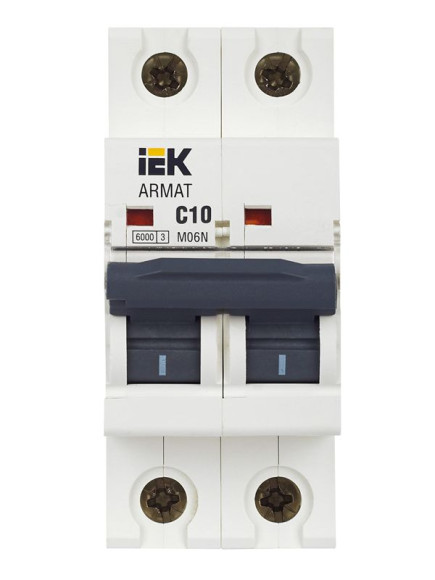 IEK ARMAT Автоматический выключатель M06N 2P C 10А IEK, AR-M06N-2-C010 IEK ARMAT Автоматический выключатель M06N 2P C 10А IEK, AR-M06N-2-C010