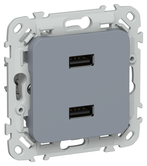IEK FLITE Розетка USB A+A 3,1А РЮ-2-ФлМ маренго IEK, FI-U21-D31-K35