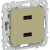 FLITE Розетка USB A+A 3,1А РЮ-2-ФлО оливковый IEK, FI-U21-D31-K26