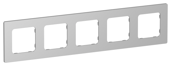 IEK FLITE Рамка 5-местная РУ-5-К-ФлА алюминий IEK, FI-M52-32-20-K47