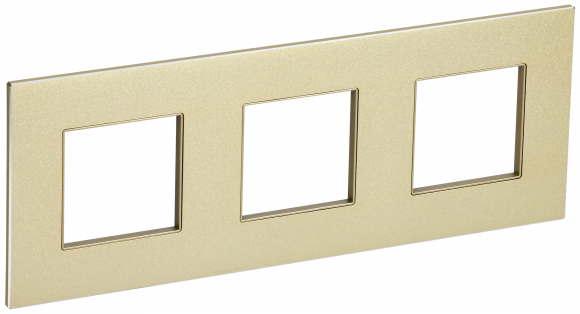 IEK SKANDY Рамка 3-местная SK-F33Sh металл шампань IEK, SK-M32-M-K37