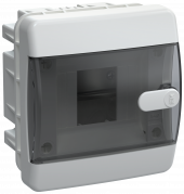 UNION Compact Корпус пластиковый ЩРВ-П-4 IP41 черная прозрачная дверь IEK, UIC-KP12-V-04-41-K01