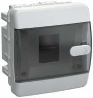 UNION Compact Корпус пластиковый ЩРВ-П-4 IP41 черная прозрачная дверь IEK, UIC-KP12-V-04-41-K01