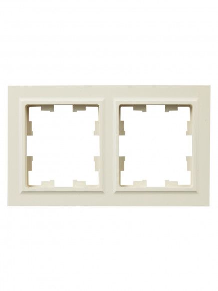 IEK BRITE Рамка 2-местная IP44 РУ-2-БрКр-44 бежевый , BR-M22-44-K10
