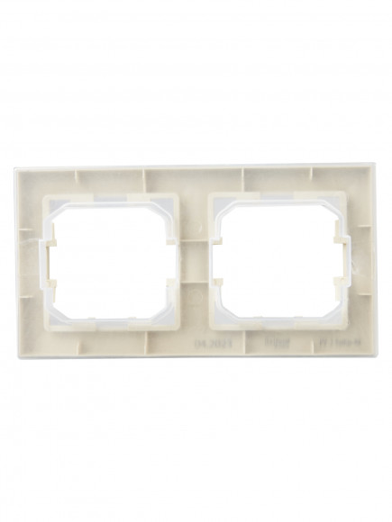 IEK BRITE Рамка 2-местная IP44 РУ-2-БрКр-44 бежевый , BR-M22-44-K10