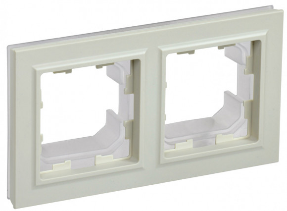 IEK BRITE Рамка 2-местная IP44 РУ-2-БрКр-44 бежевый IEK, BR-M22-44-K10