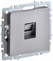 BRITE Розетка компьютерная RJ45 кат.5E РК10-БрС сталь IEK, BR-K10-1-K46