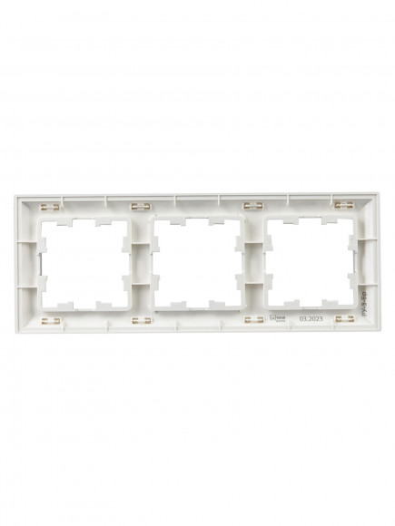 IEK BRITE Рамка 3-местная РУ-3-Бр алюминий/алюминий , BR-M32-12-K47