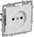 IEK BRITE Розетка 1-местная без заземления без защитных шторок 10А РС10-1-0-БрАБ арктический белый , BR-R10-10-K91