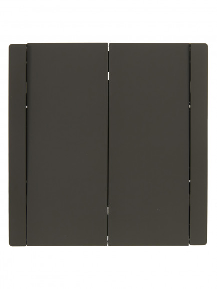 IEK FORTE&PIANO Выключатель 2-клавишный проходной 10А FP307 серый , FP-V22-0-10-1-K03