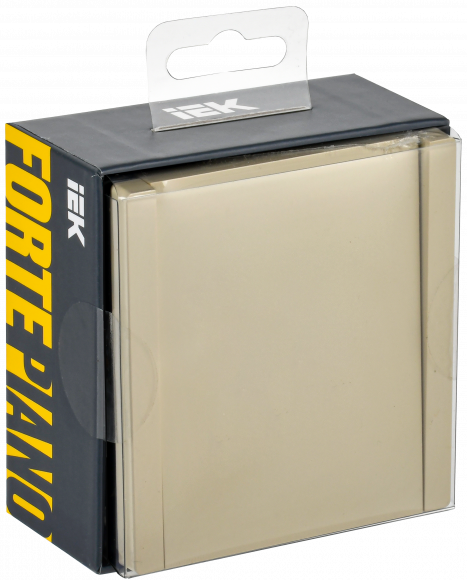 IEK FORTE&PIANO Выключатель 1-клавишный самовозвратный 10А FP410 ваниль , FP-V14-0-10-1-K10