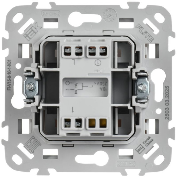 IEK FLITE Выключатель жалюзи 10А ВЖ52-2-0-ФлБ белый IEK, FI-V15-0-10-1-K01