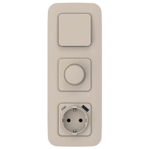 IEK FLITE Светорегулятор TRIAC 550Вт СС21-5-12-ФлЛ льняной IEK, FI-D23-0550-K88