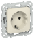 IEK FLITE Розетка с заземлением с защитными шторками безвинтовое крепление 16А РСш11-1-ФлСл сливочный IEK, FI-R14-16-1-K86