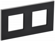 SKANDY Рамка 2-местная SK-F32Bl металл черный , SK-M22-M-K02