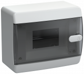 UNION Compact Корпус пластиковый ЩРН-П-6 IP41 черная прозрачная дверь IEK, UIC-KP12-N-06-41-K01