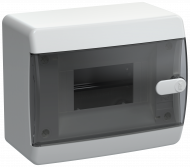 UNION Compact Корпус пластиковый ЩРН-П-6 IP41 черная прозрачная дверь IEK, UIC-KP12-N-06-41-K01
