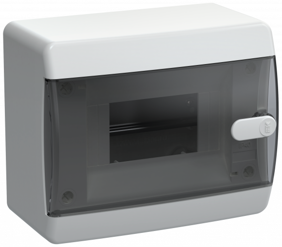 IEK UNION Compact Корпус пластиковый ЩРН-П-6 IP41 черная прозрачная дверь IEK, UIC-KP12-N-06-41-K01