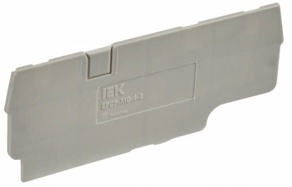 IEK Заглушка для колодки клеммной CP-MC 3 вывода 4мм2 серая IEK, YCT22-00-3-K03-004-ZGL