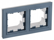 BRITE Рамка 2-местная IP44 РУ-2-БрМ-44 маренго , BR-M22-44-K35