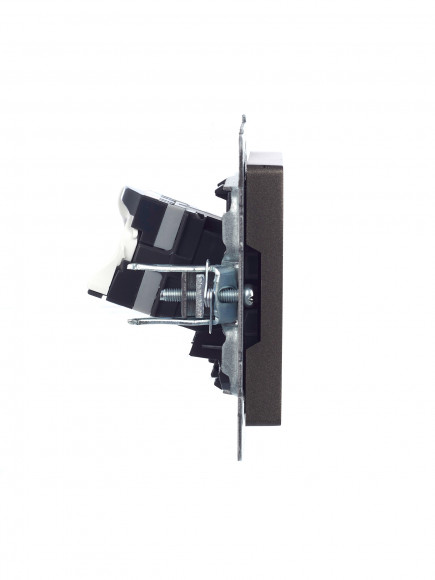 IEK BRITE Розетка компьютерная RJ45 кат.5E РК10-БрТБ темная бронза , BR-K10-1-K45