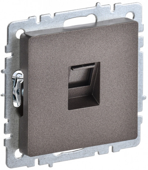 IEK BRITE Розетка компьютерная RJ45 кат.5E РК10-БрТБ темная бронза IEK, BR-K10-1-K45