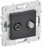 SKANDY Розетка двойная TV+SAT SK-A13T титан , SK-AF20-O-K48