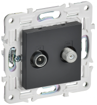 SKANDY Розетка двойная TV+SAT SK-A13T титан , SK-AF20-O-K48