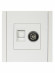 IEK FORTE&PIANO Розетка двойная TV+RJ45 кат.5E FP236 белый , FP-AK20-1-K01
