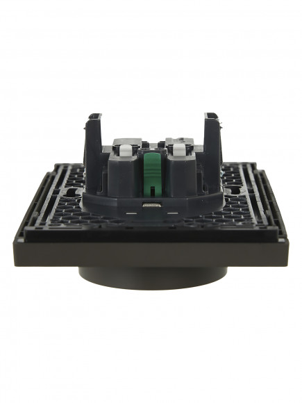 IEK FORTE&PIANO Розетка 2-местная с заземлением без защитных шторок безвинтовое крепление 16А FP324 серый , FP-R21-16-1-K03