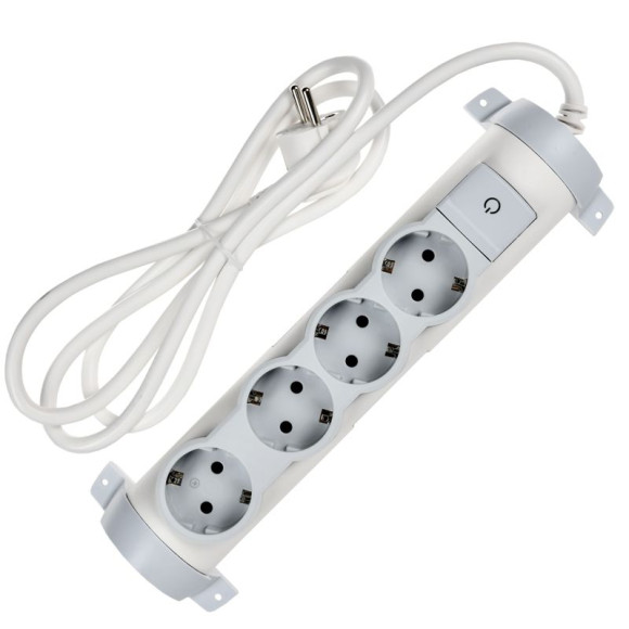 IEK COMFORT Удлинитель У04К 4 места 2P+PE 1,5м 3х1,5мм2 16А белый IEK, 694626