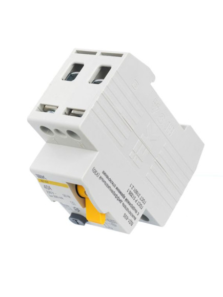 IEK Выключатель дифференциальный (УЗО) ВД1-63S 2Р 40А 300мА IEK, MDV12-2-040-300 IEK Выключатель дифференциальный (УЗО) ВД1-63S 2Р 40А 300мА IEK, MDV12-2-040-300